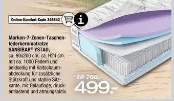 Ostermann Sansibar 7-zonen-taschenfederkernmatratze ystad Angebot