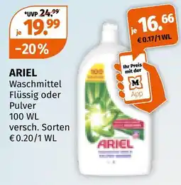 Müller Ariel waschmittel flüssig oder pulver Angebot