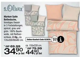 Ostermann S.oliver marken satin bettwäsche Angebot