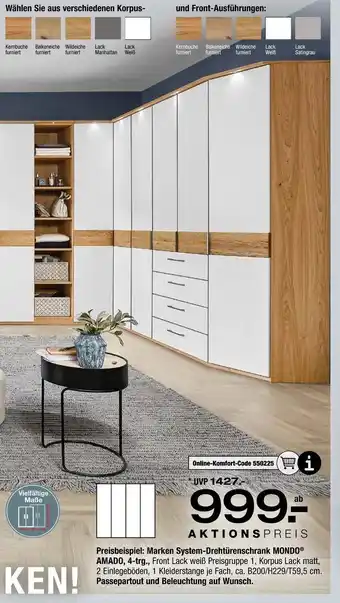 Ostermann Mondo system-drehtürenschrank amado Angebot