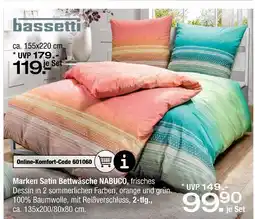 Ostermann Bassetti marken satin bettwäsche nabuco Angebot