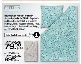 Ostermann Estella hochwertige marken interlock jersey bettwäsche rumi Angebot