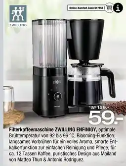 Ostermann Zwilling filterkaffeemaschine enfinigy Angebot