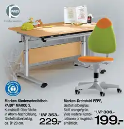 Ostermann Paidi marken-kinderschreibtisch marco 2 oder marken-drehstuhl pepe Angebot