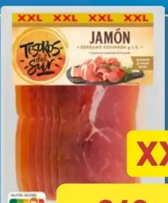 Aldi Nord Tesoros del Sur Jamón Serrano XXL Angebot