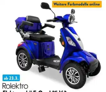 Aldi Nord Rolektro Elektromobil E-Quad 25 V.3 Angebot