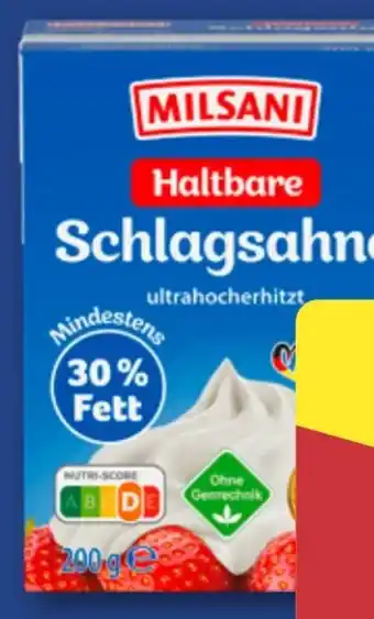 Aldi Nord Milsani Haltbare Schlagsahne Angebot