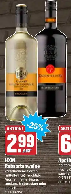 AEZ HXM Rebsortenweine 1L Angebot