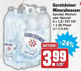 AEZ Gerolsteiner Mineralwasser 6x1,5L Angebot