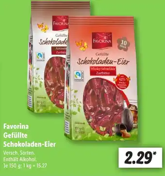 Lidl Favorina Gefüllte Schokoladen-Eier Angebot