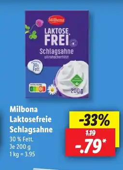 Lidl Milbona Laktosefreie Schlagsahne Angebot