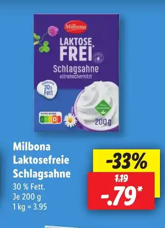 Lidl Milbona Laktosefreie Schlagsahne Angebot