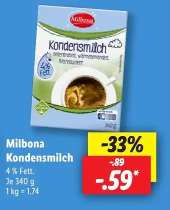 Lidl Milbona Kondensmilch Angebot