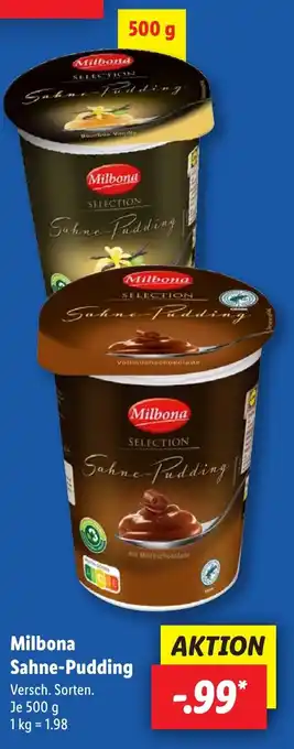 Lidl Milbona Sahne-Pudding Angebot