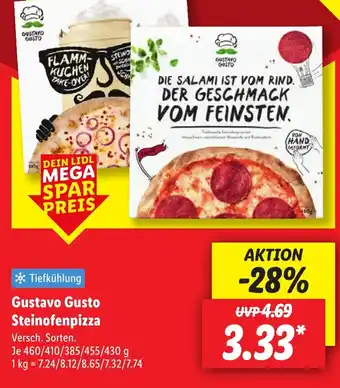 Lidl Gustavo Gusto Steinofenpizza Angebot