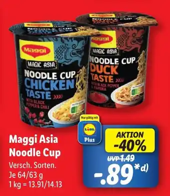 Lidl Maggi Asia Noodle Cup Angebot