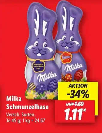 Lidl Milka Schmunzelhase Angebot