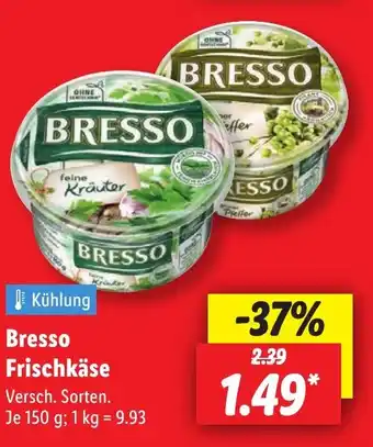 Lidl Bresso Frischkäse Angebot