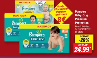 Lidl Pampers Baby-Dry/ Premium Protection Angebot