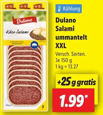 Lidl Dulano Salami ummantelt XXL Angebot