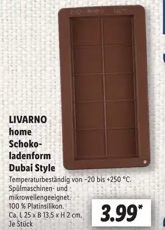 Lidl LIVARNO home Schoko- ladenform Dubai Style Angebot