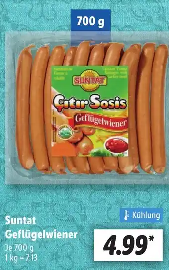 Lidl Suntat Geflügelwiener Angebot