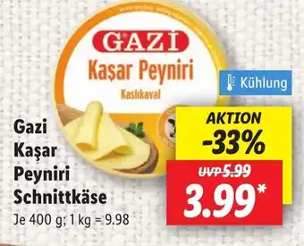 Lidl Gazi Kaşar Peyniri Schnittkäse Angebot