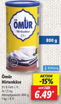 Lidl ÖMÜR Hirtenkäse Angebot