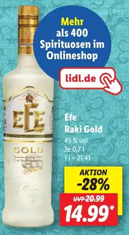 Lidl Efe Raki Gold Angebot