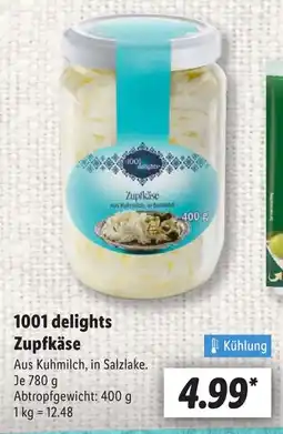 Lidl 1001 delights Zupfkäse Angebot