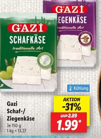 Lidl Gazi Schaf-/ Ziegenkäse Angebot