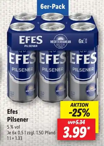 Lidl Efes Pilsener Angebot