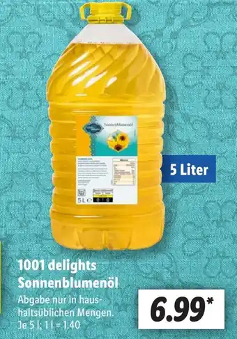 Lidl 1001 delights Sonnenblumenöl Angebot