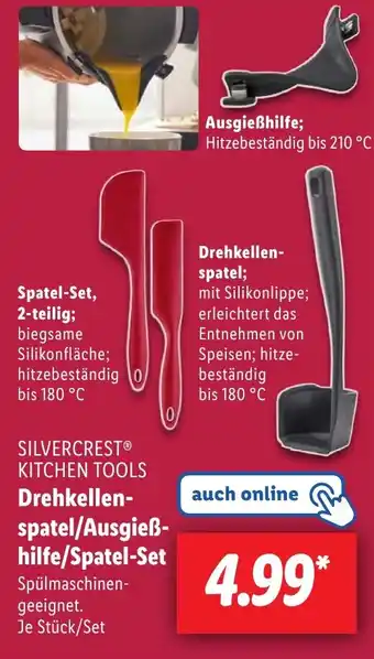 Lidl SILVERCREST KITCHEN TOOLS Drehkellen- spatel/Ausgieß- hilfe/Spatel-Set Angebot