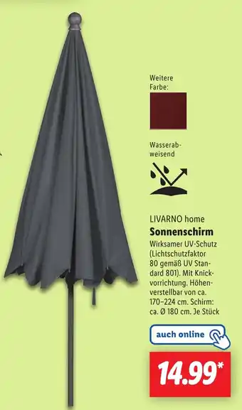 Lidl LIVARNO home Sonnenschirm Angebot