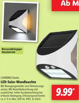 Lidl LIVARNO home LED-Solar-Wandleuchte Angebot