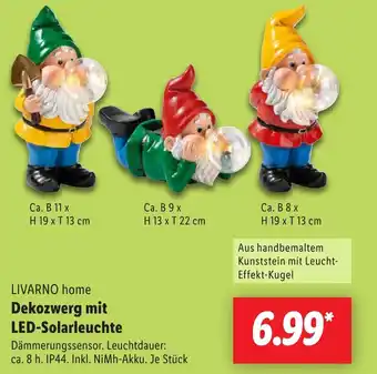 Lidl LIVARNO home Dekozwerg mit LED-Solarleuchte Angebot