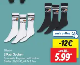 Lidl Ellesse 3 Paar Socken Angebot