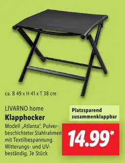 Lidl LIVARNO home Klapphocker Angebot