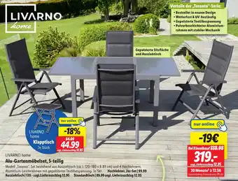 Lidl LIVARNO home Alu-Gartenmöbelset, 5-teilig Angebot