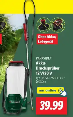 Lidl PARKSIDE Akku- Drucksprüher 12 V/20 V Angebot