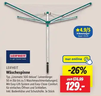 Lidl LEIFHEIT Wäschespinne Angebot