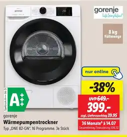 Lidl gorenje Wärmepumpentrockner Angebot