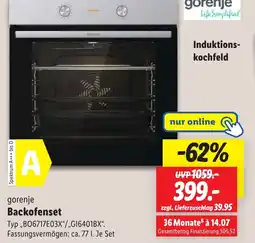 Lidl gorenje Backofenset Angebot