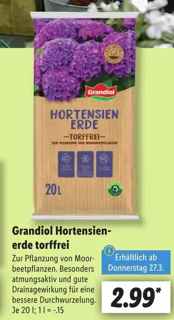 Lidl Grandiol Hortensien- erde torffrei Angebot