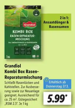 Lidl Grandiol Kombi Box Rasen- Reparaturmischung Angebot