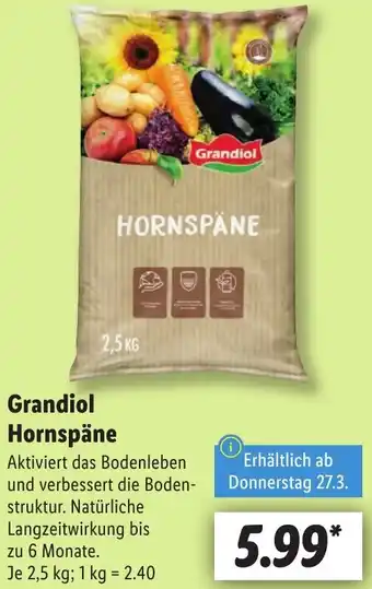 Lidl Grandiol Hornspäne Angebot