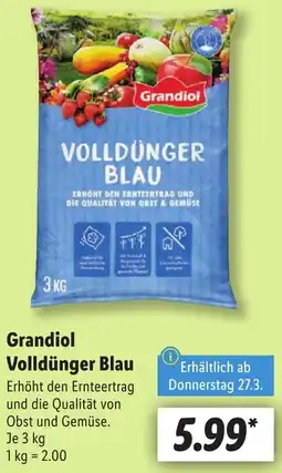 Lidl Grandiol Volldünger Blau Angebot