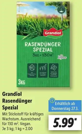 Lidl Grandiol Rasendünger Spezial Angebot