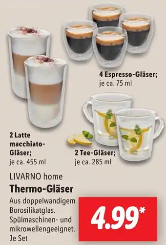 Lidl LIVARNO home Thermo-Gläser Angebot